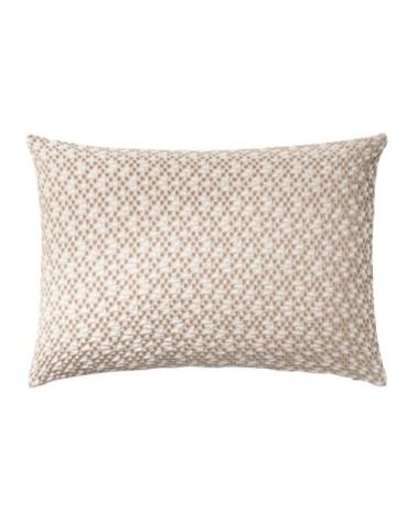 Coussin en coton tissé beige 40x60