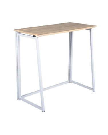 Bureau d'ordinateur pliable, table de bureau 80x40x74cm, chêne