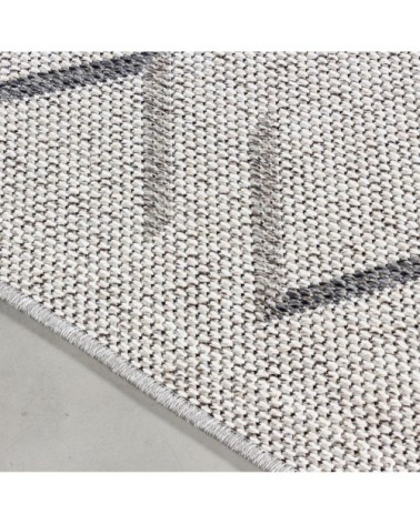 Tapis extérieur tissé plat greige 140x200cm