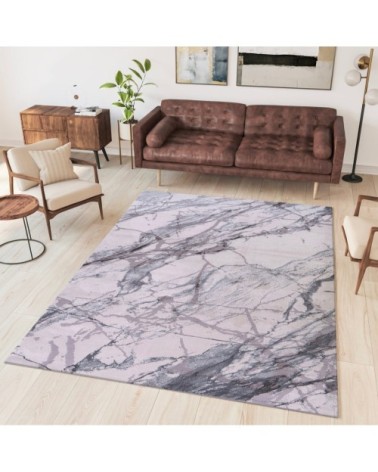 Tapis effet marbre brut gris 160x230cm