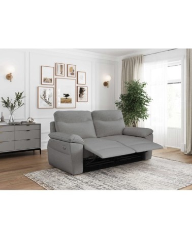 Canapé de relaxation électrique 2 et 3 places, tissu gris