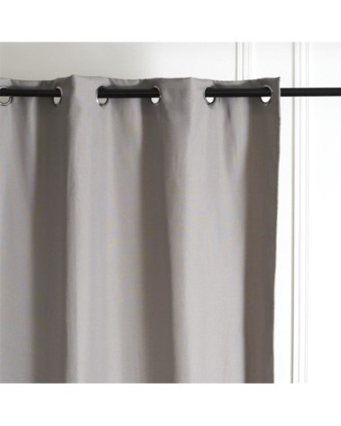 Rideau occultant en polyester gris 135 x 240 cm