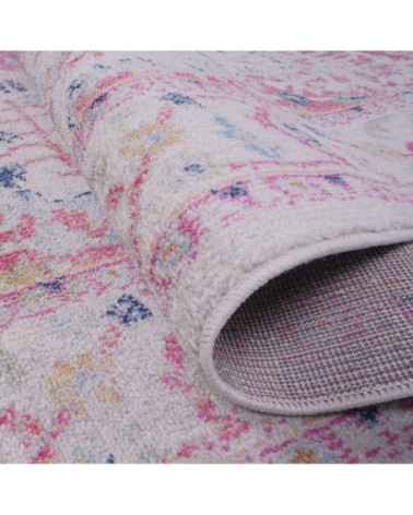 Tapis d'inspiration designer rose multicolore 120x170cm