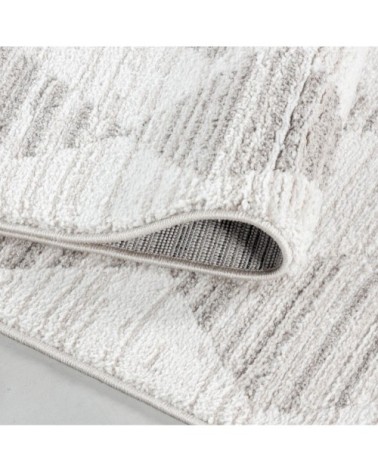 Tapis bohème effet laine beige et crème 160x230cm