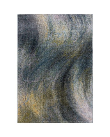 Tapis graphique effet vagues multicolore 140x200cm