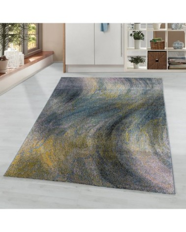 Tapis graphique effet vagues multicolore 140x200cm