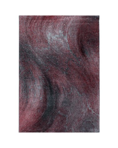 Tapis graphique effet vagues rouge 120x170cm