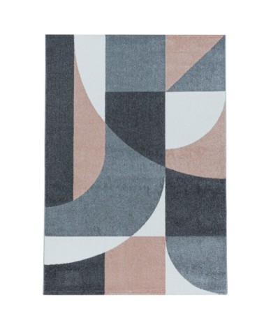 Tapis géométrique rose 80x250cm