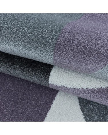 Tapis géométrique violet 80x150cm
