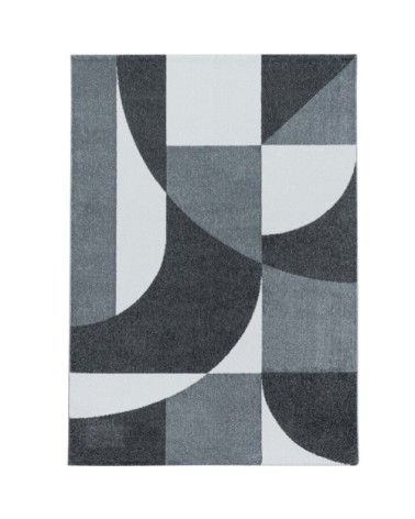 Tapis géométrique gris 80x250cm