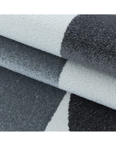 Tapis géométrique gris 80x250cm