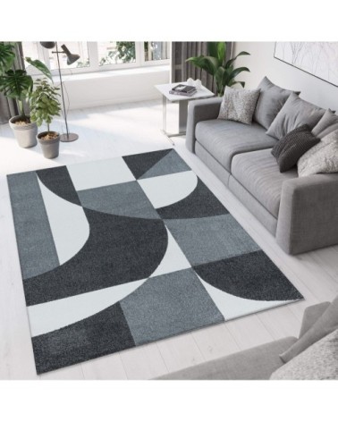 Tapis géométrique gris 120x170cm