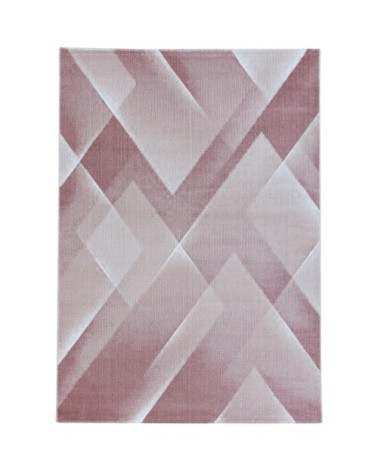 Tapis à motifs géométriques rose 80x150cm
