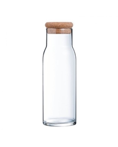 Carafe transparente + bouchon en liège 1L
