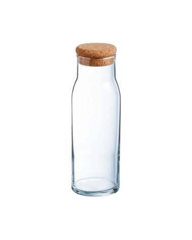 Carafe transparente + bouchon en liège 1L