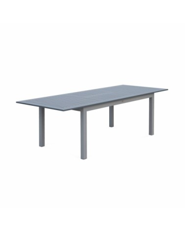 Table extensible en aluminium gris 8 places
