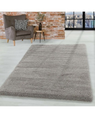 Tapis cosy à poils longs greige 240x340cm