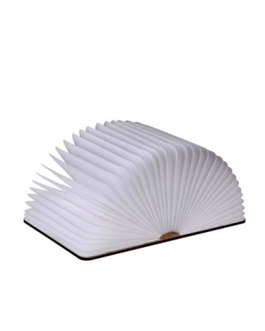 Lampe à poser livre led couverture en bois