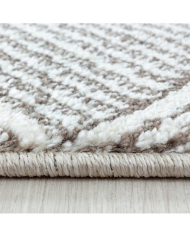 Tapis vintage graphique beige et marron 160x230cm