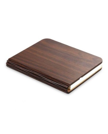 Lampe à poser livre led couverture en bois