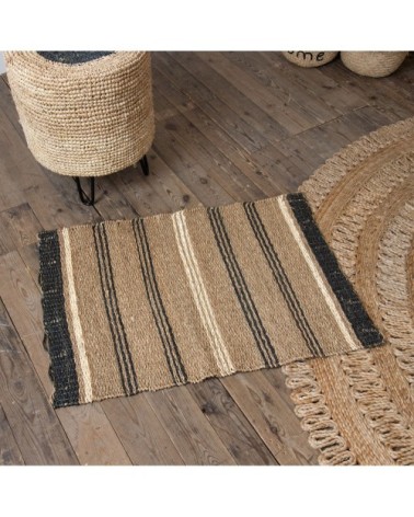 Tapis en osier et feuilles de palmier 60x90