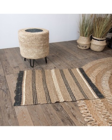 Tapis en osier et feuilles de palmier 60x90