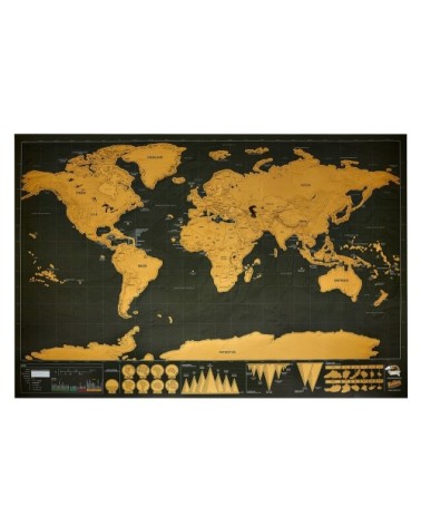 Carte du monde à gratter 82,5x59,5cm