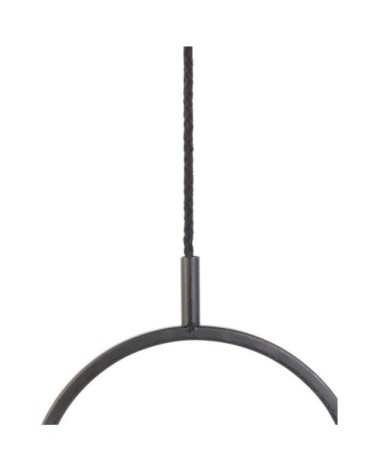 Miroir suspendu ovale en métal 45 x 18.5 cm