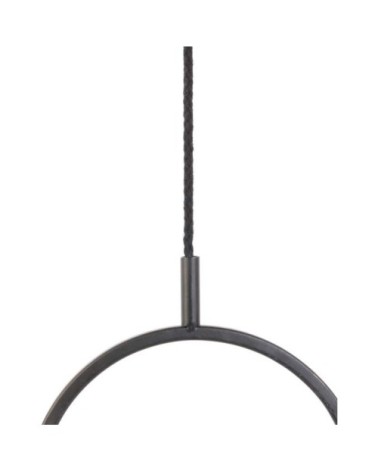 Miroir suspendu ovale en métal 45 x 18.5 cm