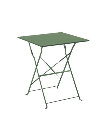 Table de jardin pliante bistrot en acier 60 cm vert cactus