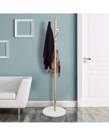 Porte manteau enfant effet bois