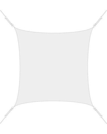 Voile d'ombrage carrée 3x3m blanc