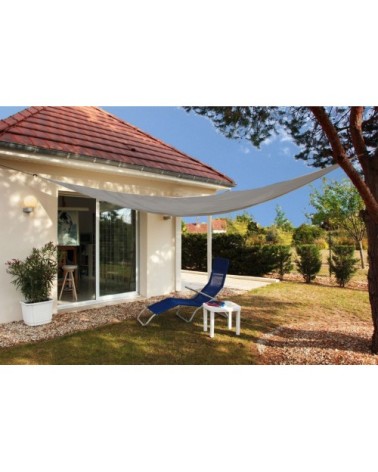 Toile d'ombrage triangulaire 3 mètres gris foncé