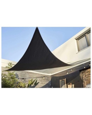 Toile d'ombrage triangulaire 3 mètres gris foncé
