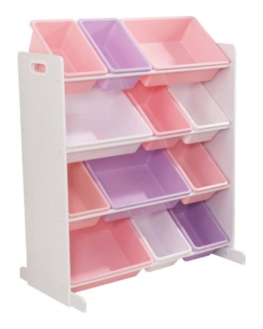 Casiers enfant couleurs pastels trie et range
