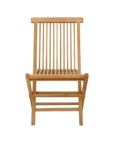 Lot de 2 chaises de jardin en teck