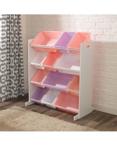 Casiers enfant couleurs pastels trie et range