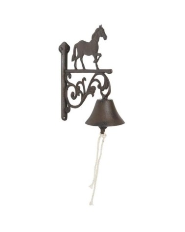 Cloche ancienne cheval en fonte