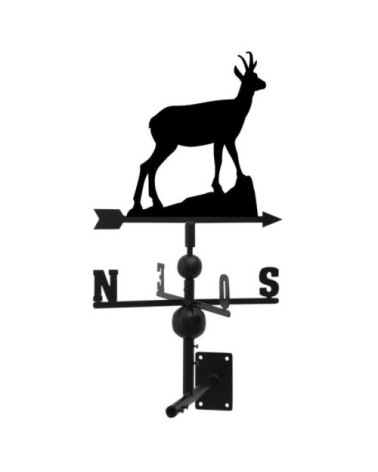 Girouette chamois en fer forgé