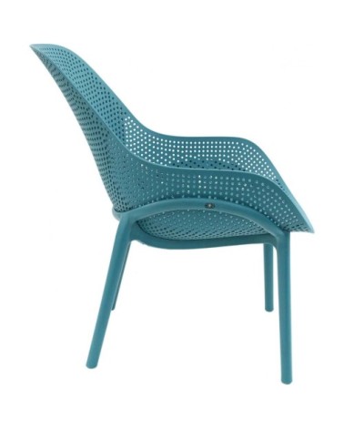 Fauteuil de jardin en polypropylène bleu
