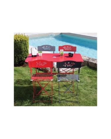 Ensemble repas de jardin  4 places en acier