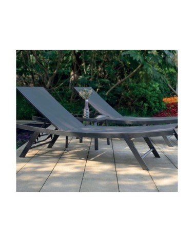 Bain de soleil  en acier gris anthracite