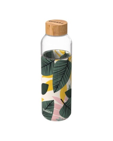 Bouteille en verre   autumn leaves 66 cl décoré