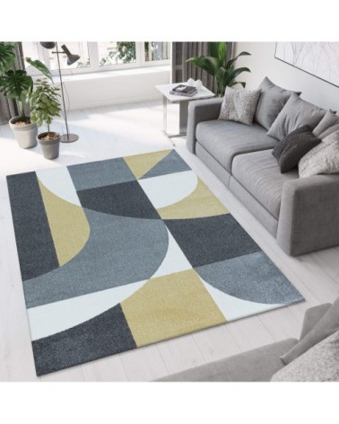 Tapis géométrique Jaune 140x200cm