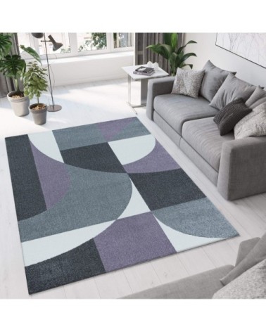 Tapis géométrique violet 240x340cm