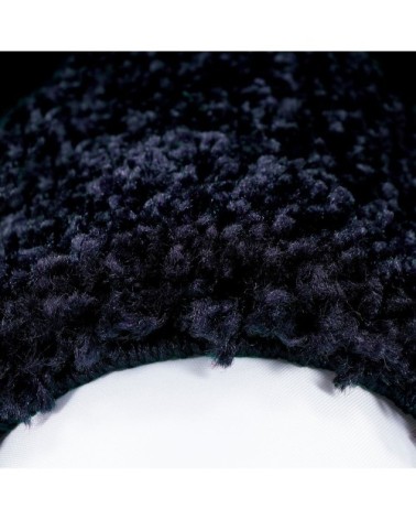 Tapis à bordures rond bleu 200x200cm