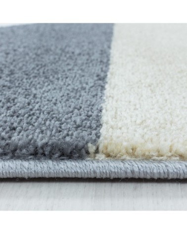 Tapis géométrique à poils ras jaune 160 x 230 cm