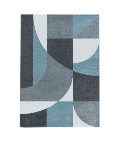 Tapis géométrique bleu 160x230cm