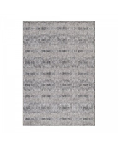 Tapis extérieur tissé plat gris et greige 60x100cm