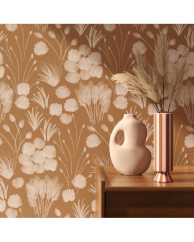 Rouleau de papier peint embruns terracotta